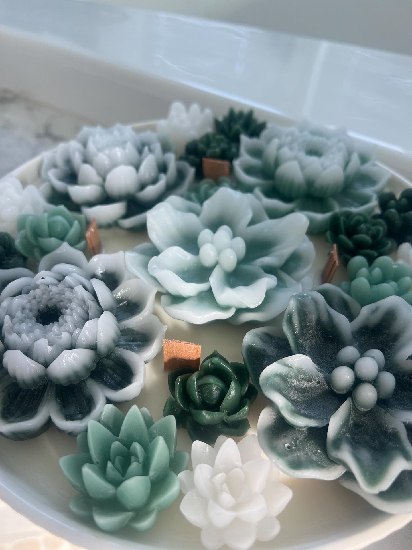 Artisan Flower Candle Handmade Candle Succulent Candle