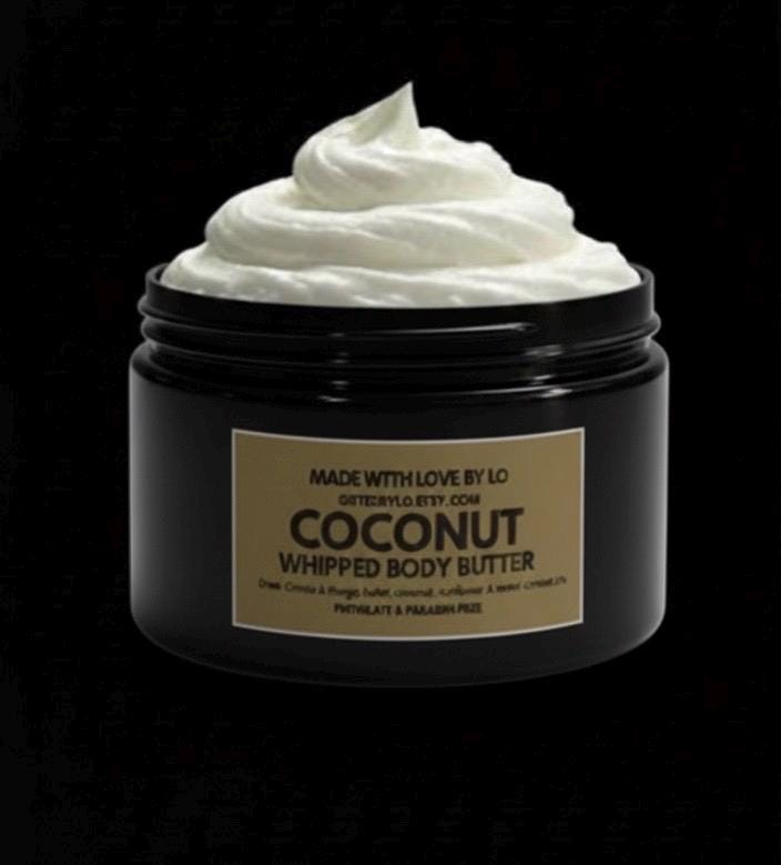 WHIPPED BODY BUTTER 4OZ made with Shea, cocoa & mango butters